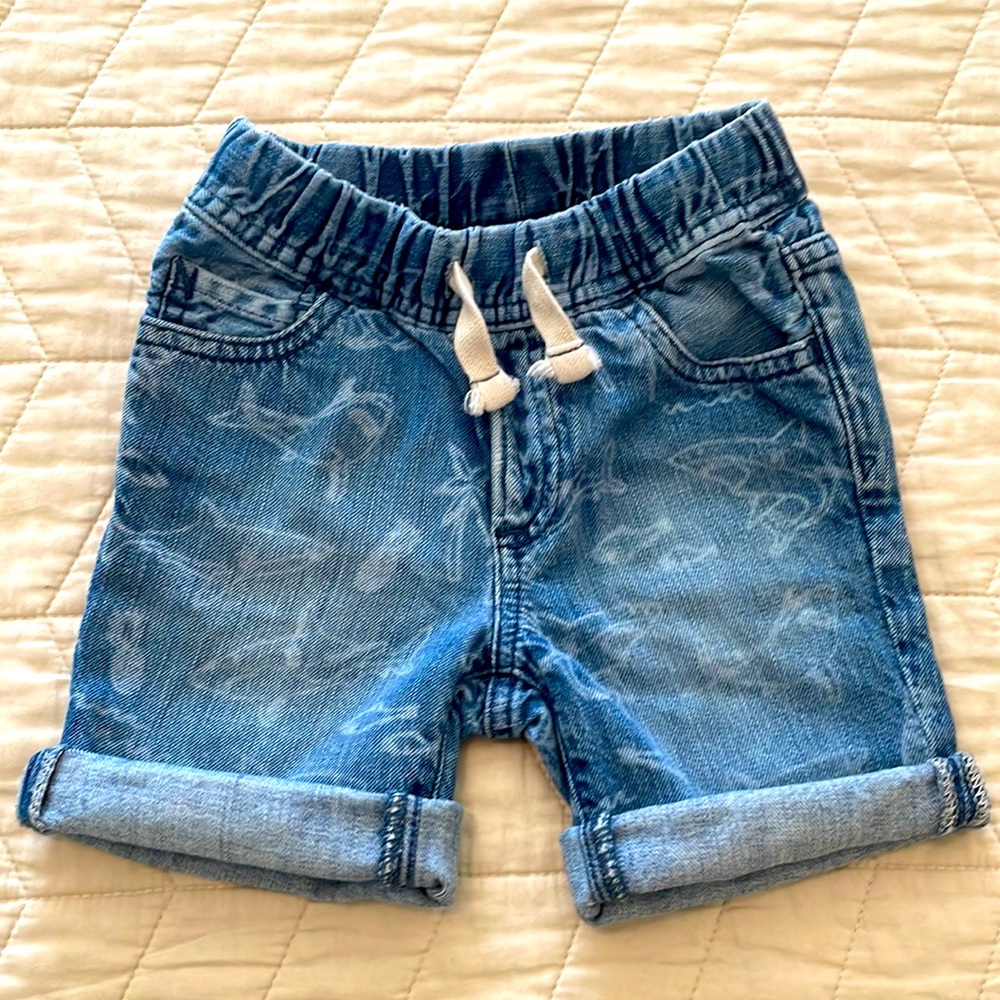 Gap denim shorts with sharks